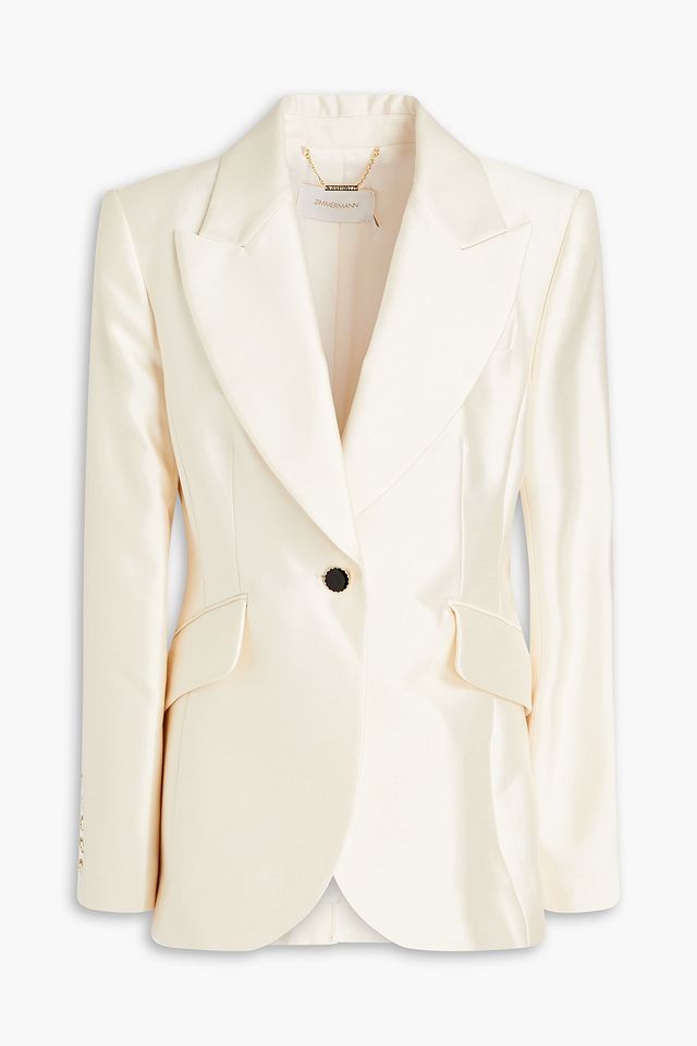 Wool and silk-blend blazer