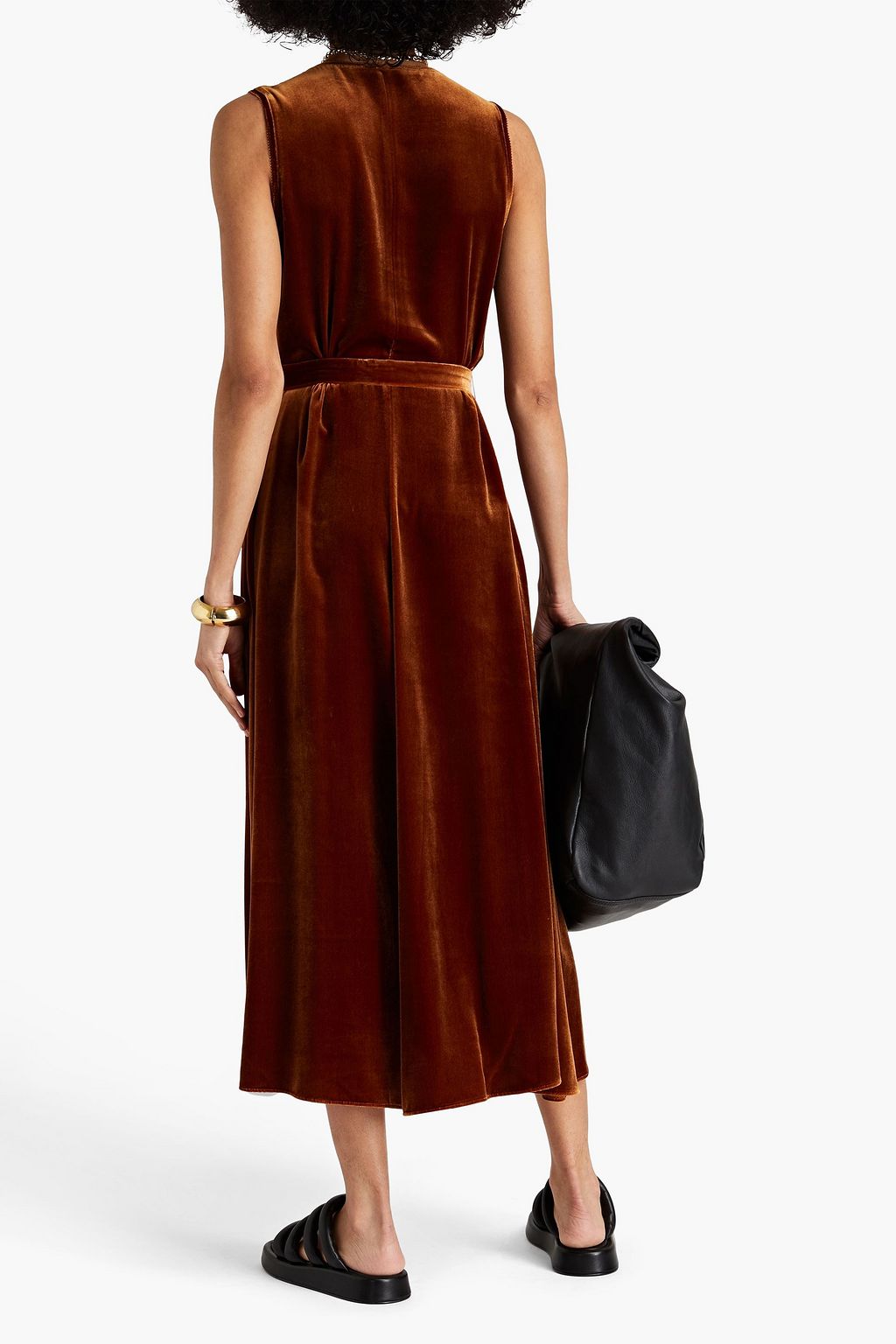 JOSEPH Dorsay velvet midi dress