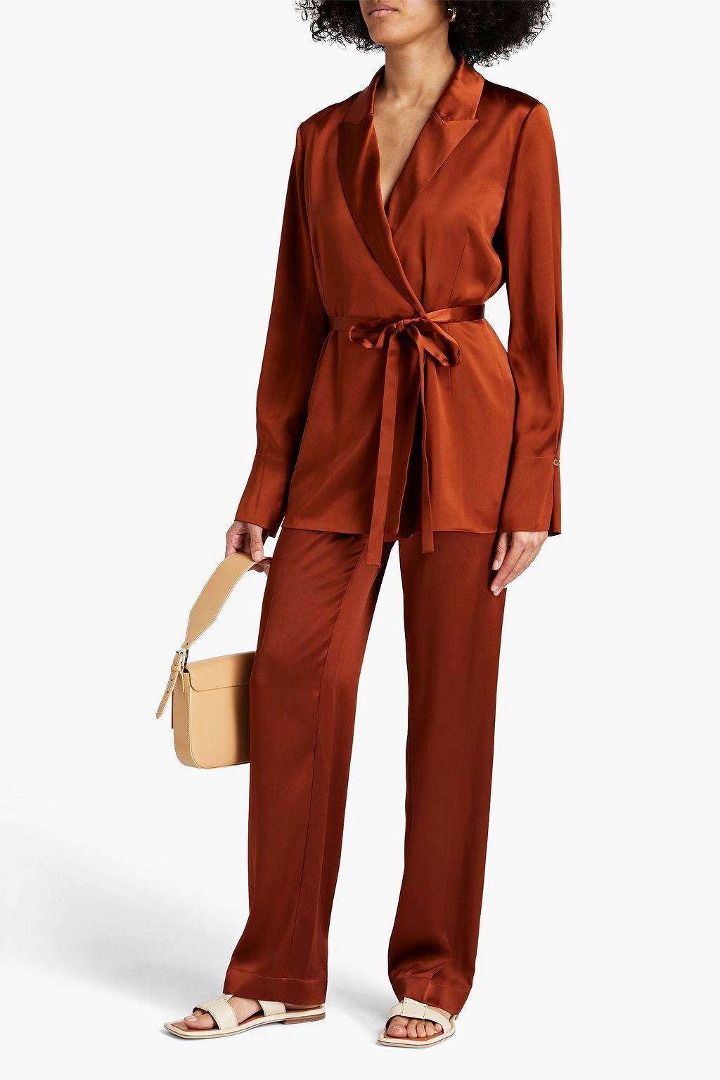 JOSEPH Tova silk-satin straight-leg pants