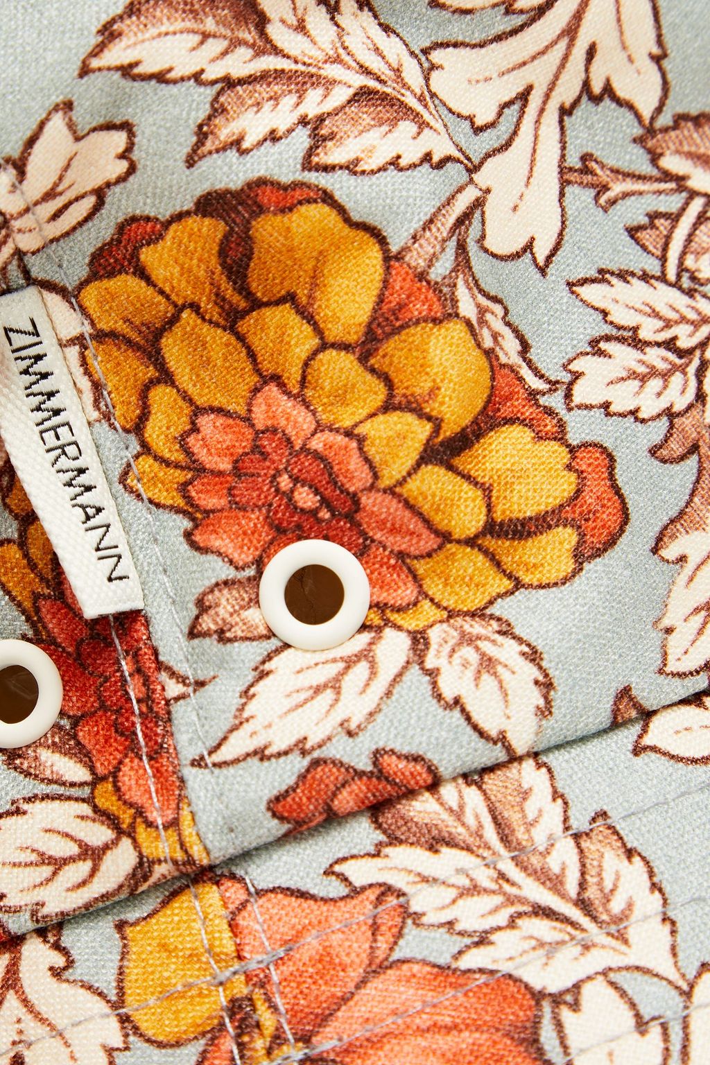 ZIMMERMANN Floral-print linen bucket hat