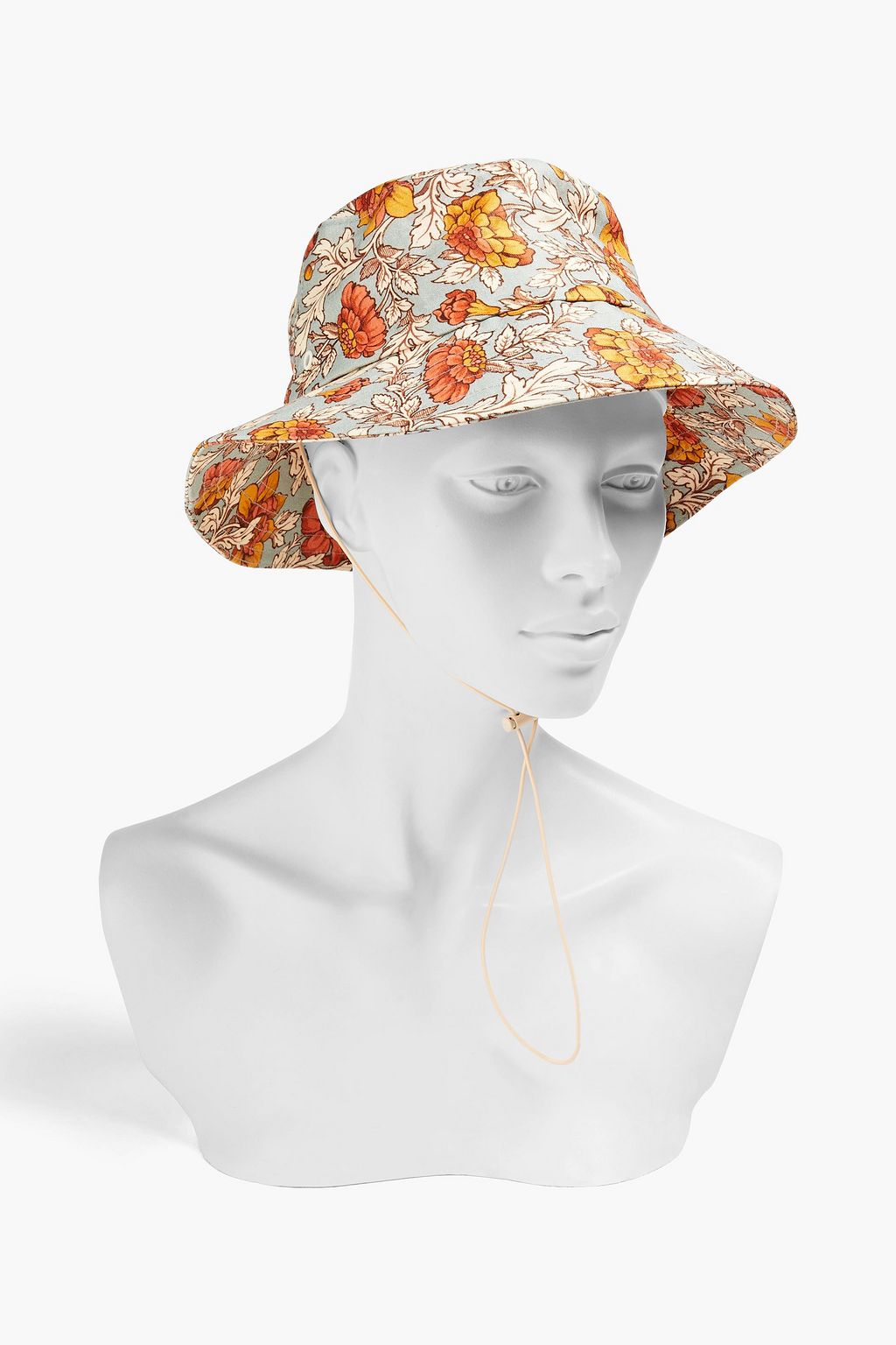 ZIMMERMANN Floral-print linen bucket hat