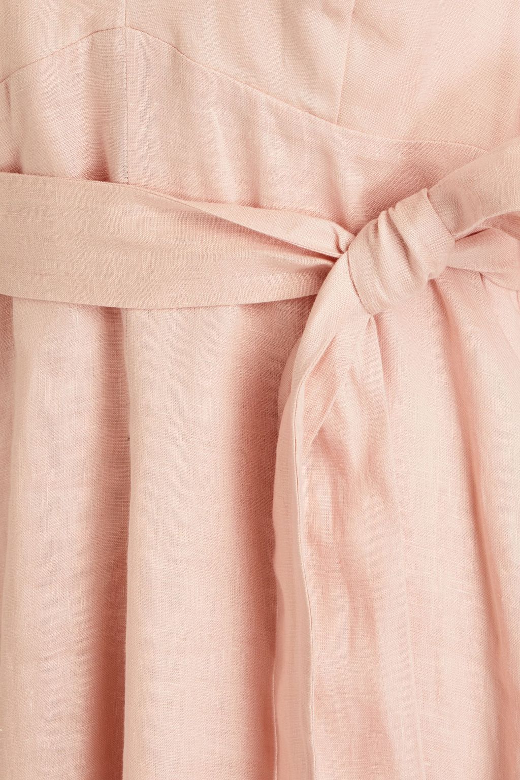 ZIMMERMANN Belted linen midi dress