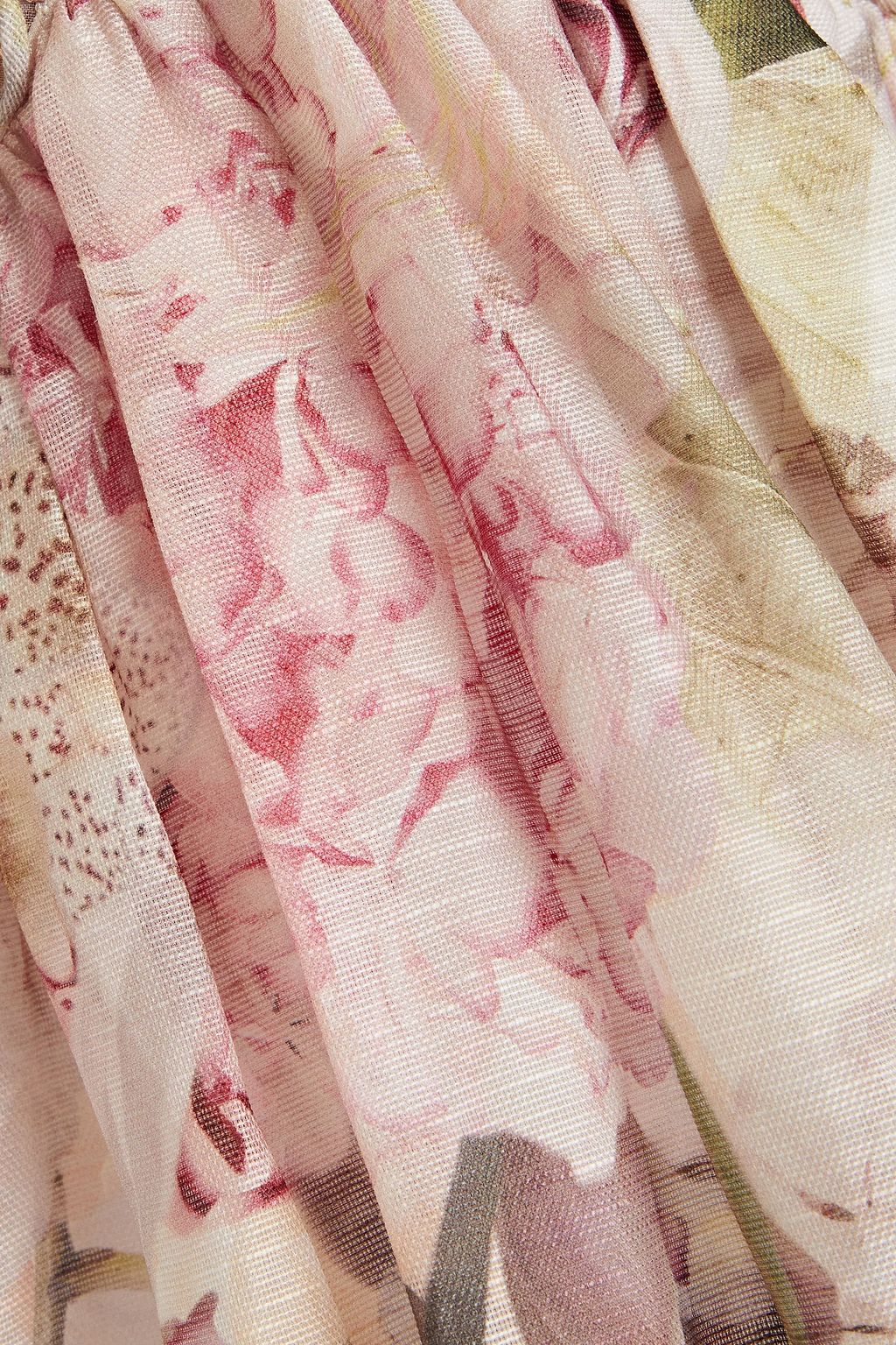 ZIMMERMANN Ruffled floral-print linen and silk-blend midi dress
