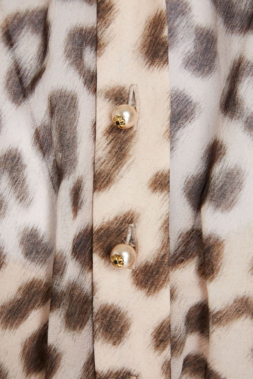 ZIMMERMANN Gathered leopard-print cotton and silk-blend mini dress