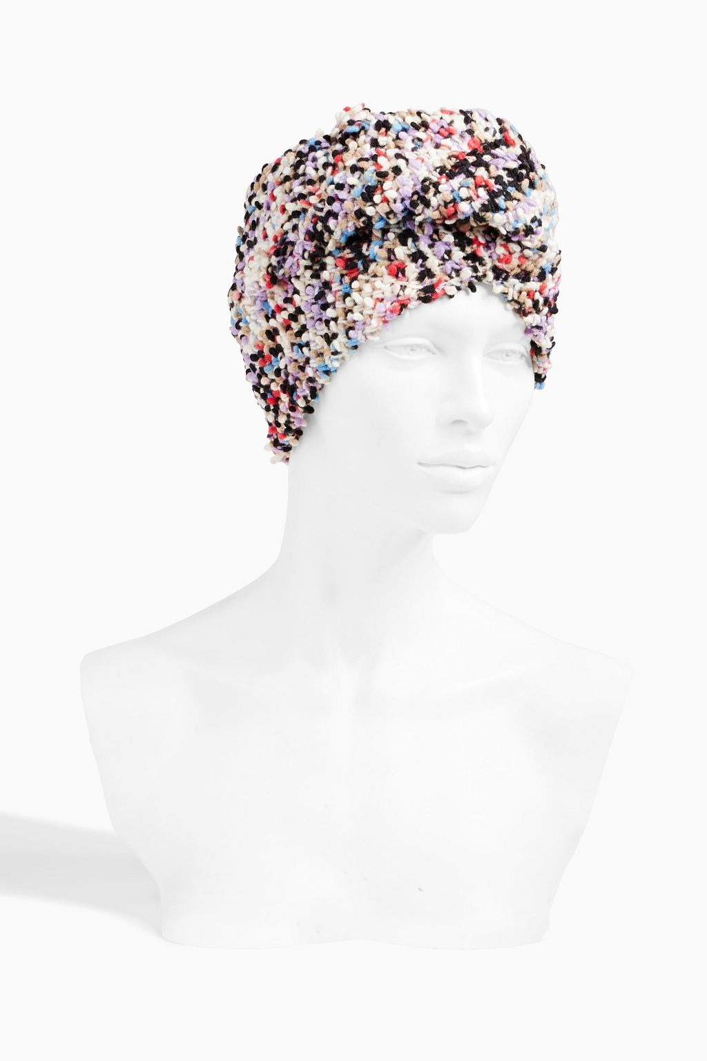 MISSONI Twisted bouclé-knit turban