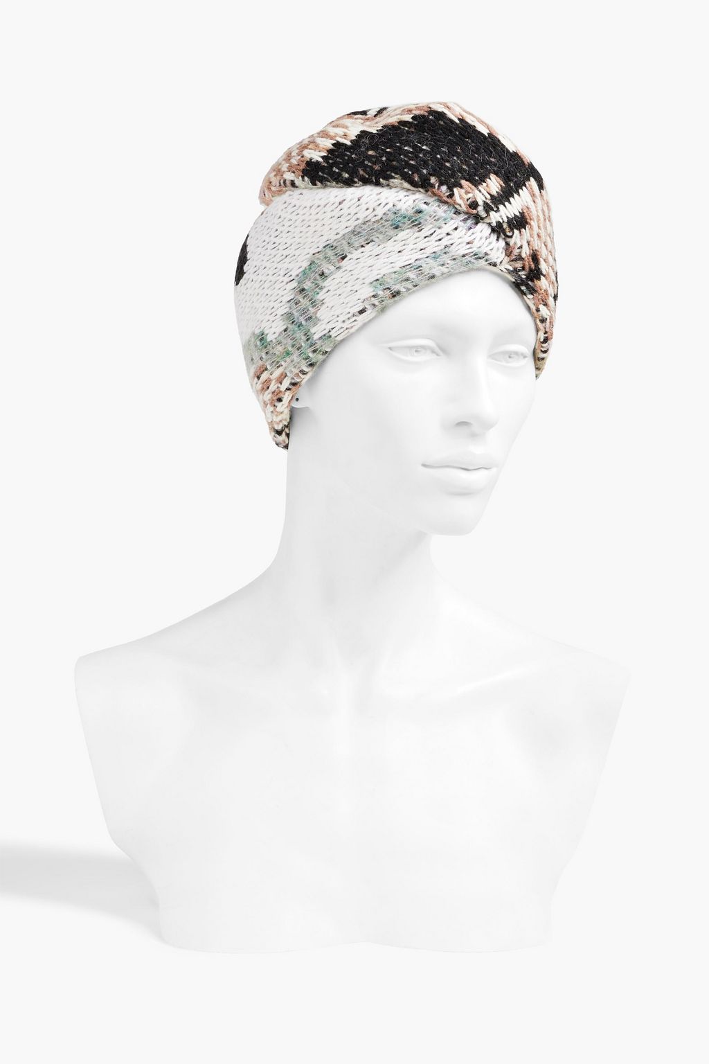 MISSONI Twisted bouclé-knit turban