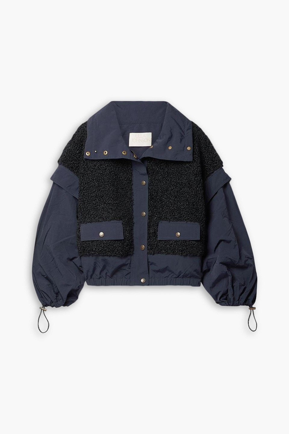 Ulla Johnson Aidan Shell And Fleece Jacket In Navy