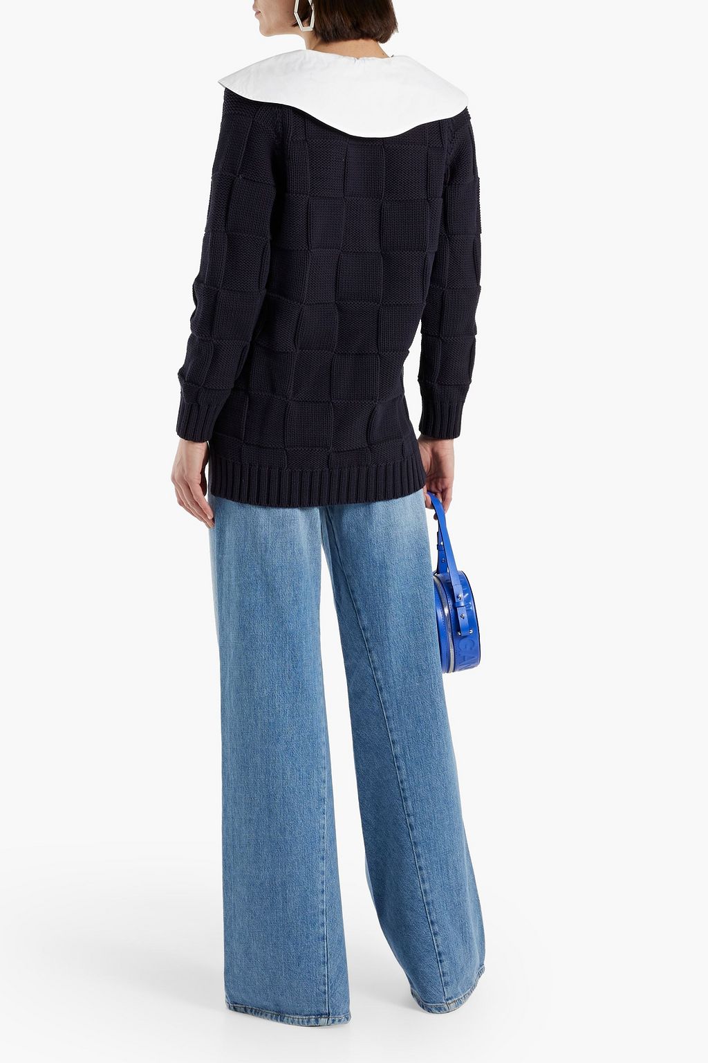 GANNI Cardigan aus Jacquard-Strick aus einer Baumwollmischung