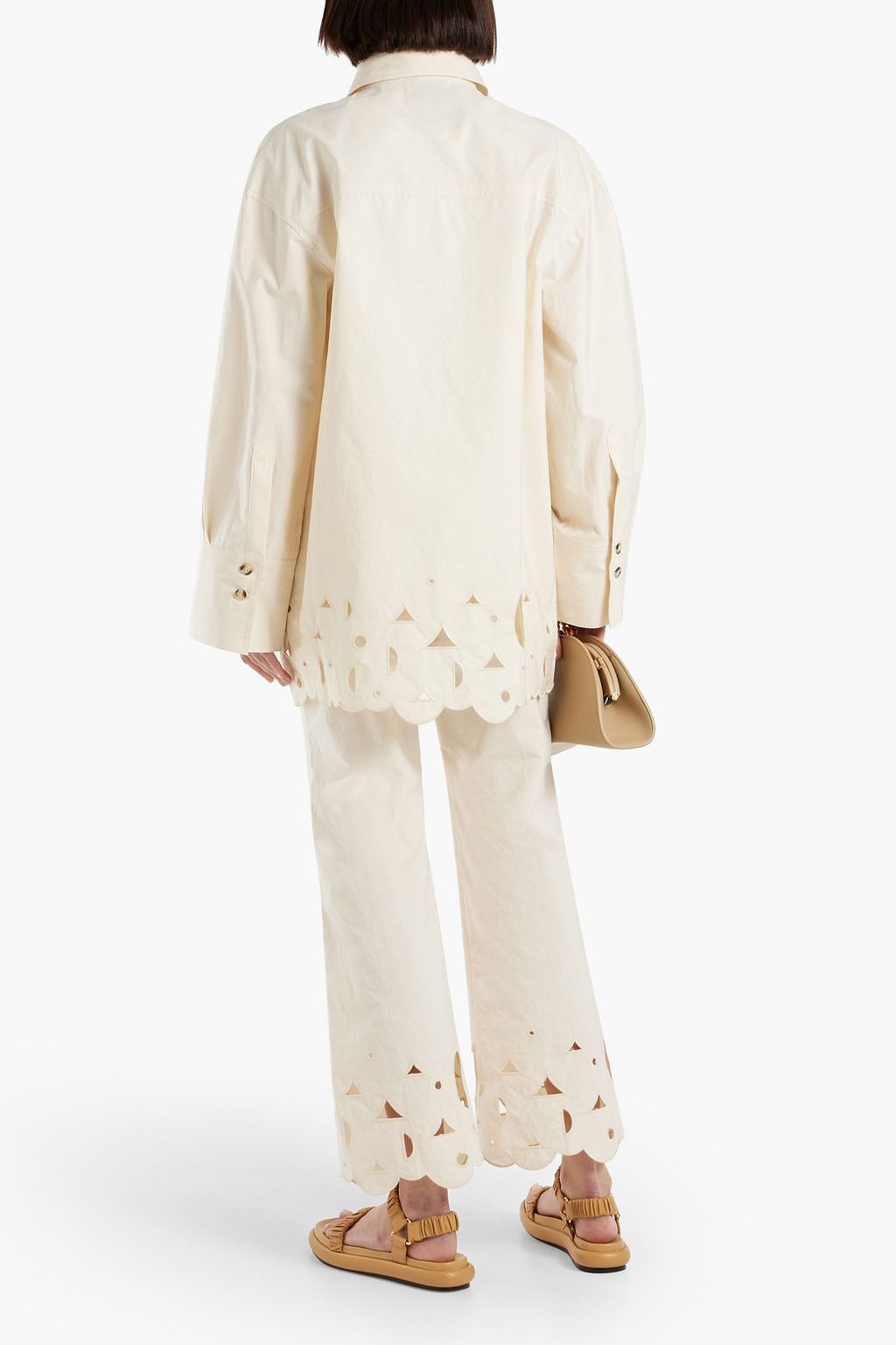 NANUSHKA Sabia broderie anglaise-trimmed cotton shirt
