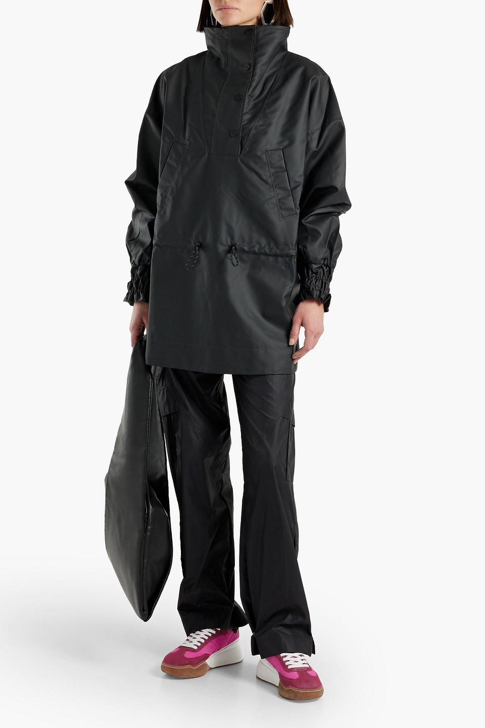 Ganni Shell Jacket In Black