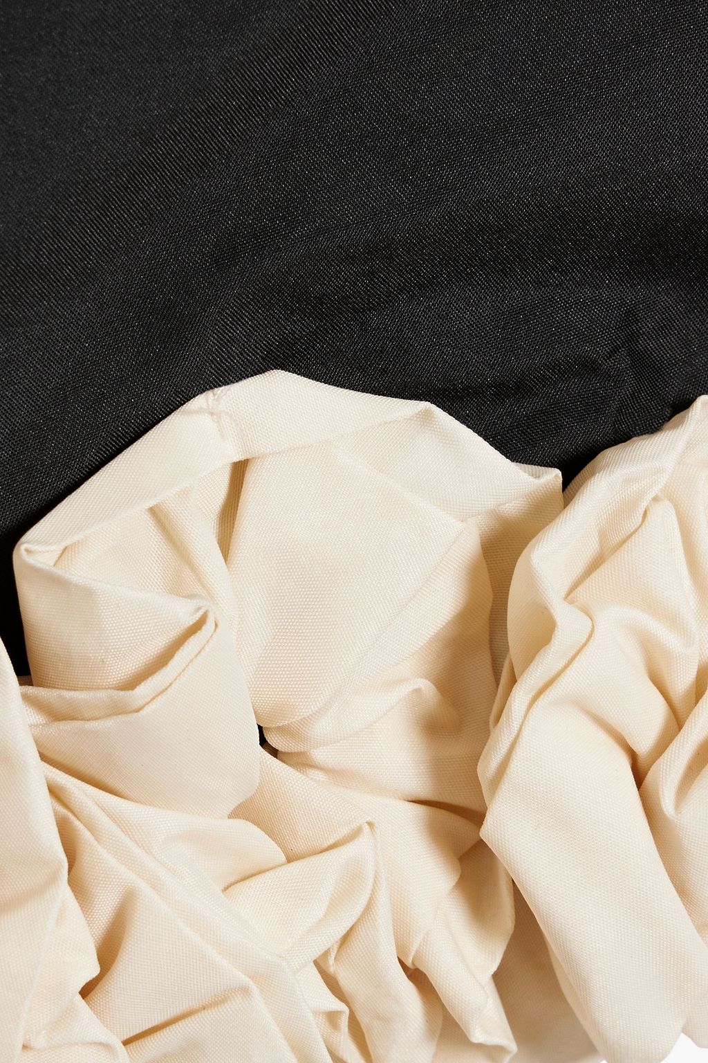 GANNI Ruffled two-tone shell mini skirt
