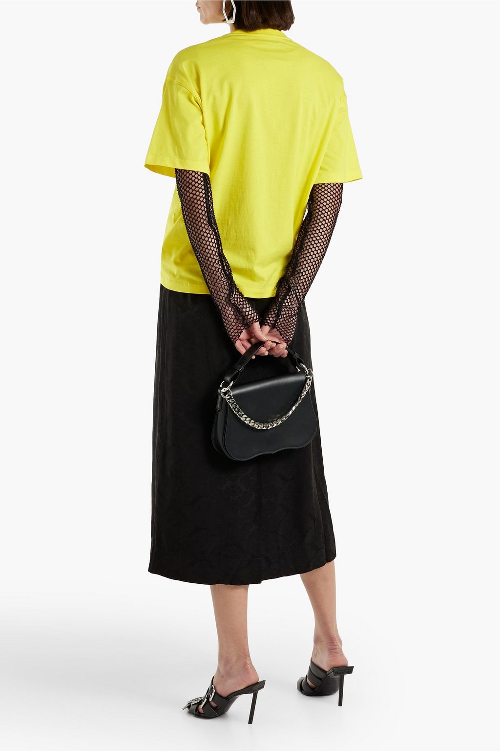 GANNI Jacquard midi skirt