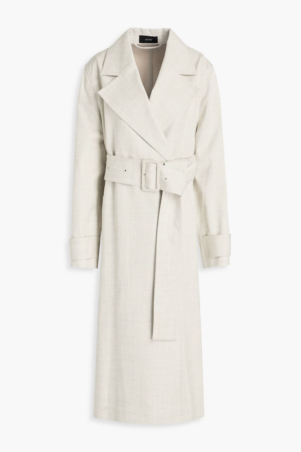 JOSEPH Charah belted mélange woven trench coat | THE OUTNET