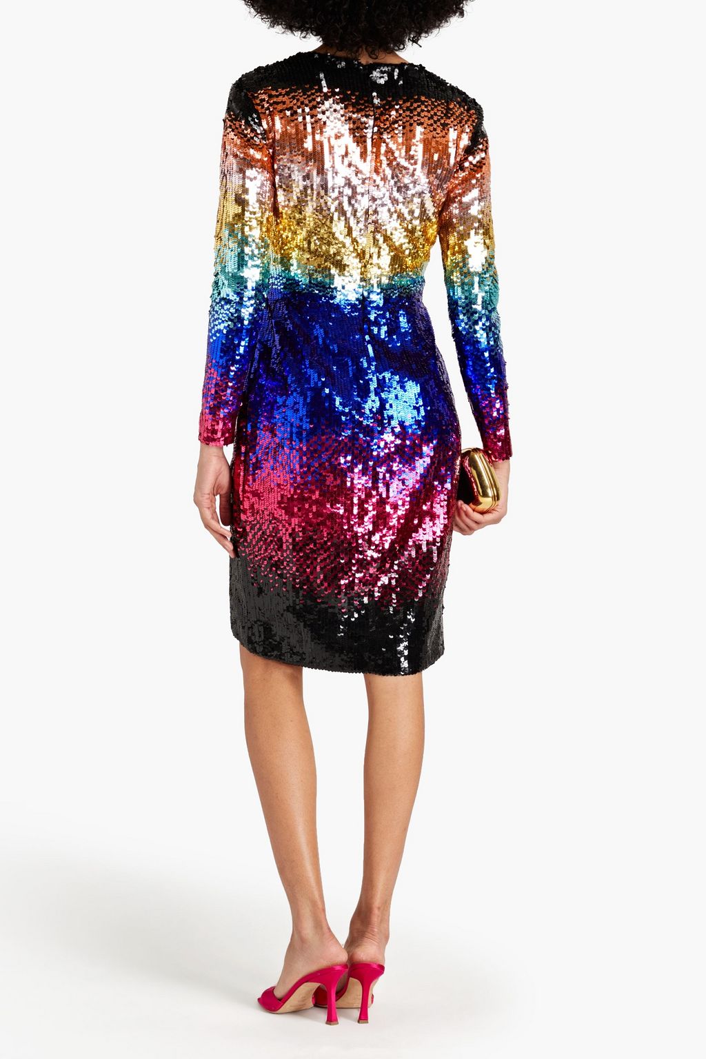 ZUHAIR MURAD Draped sequined tulle mini dress