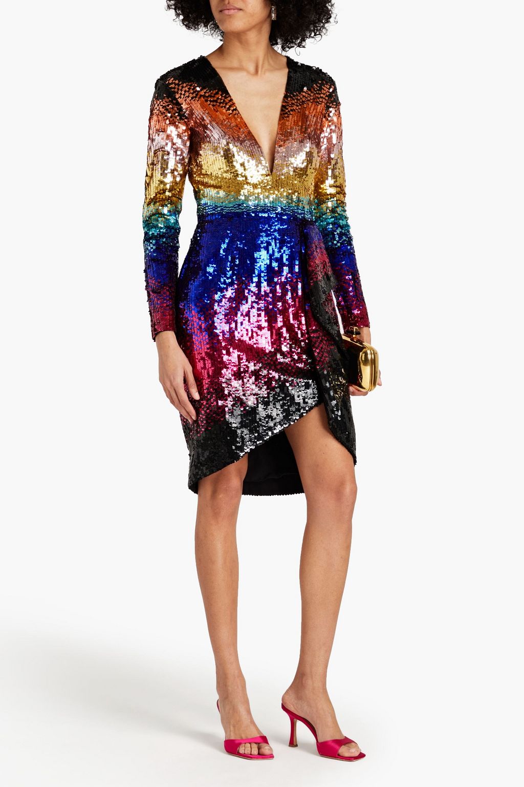 ZUHAIR MURAD Draped sequined tulle mini dress