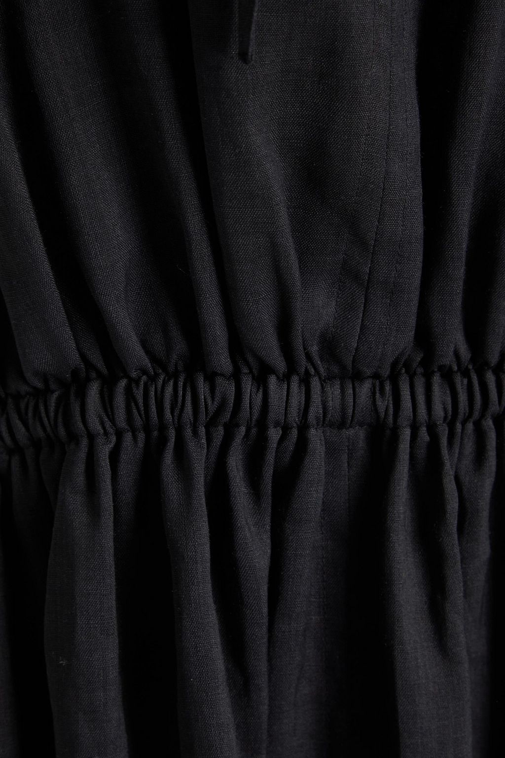JOSEPH Delcie gathered ramie-voile midi dress
