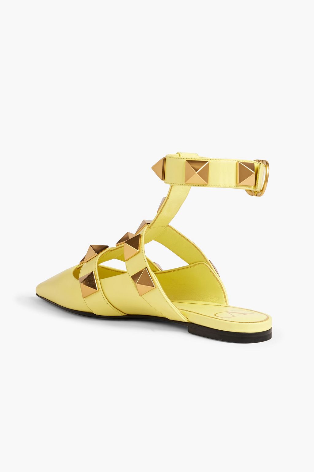 VALENTINO GARAVANI Roman Stud leather point-toe flats