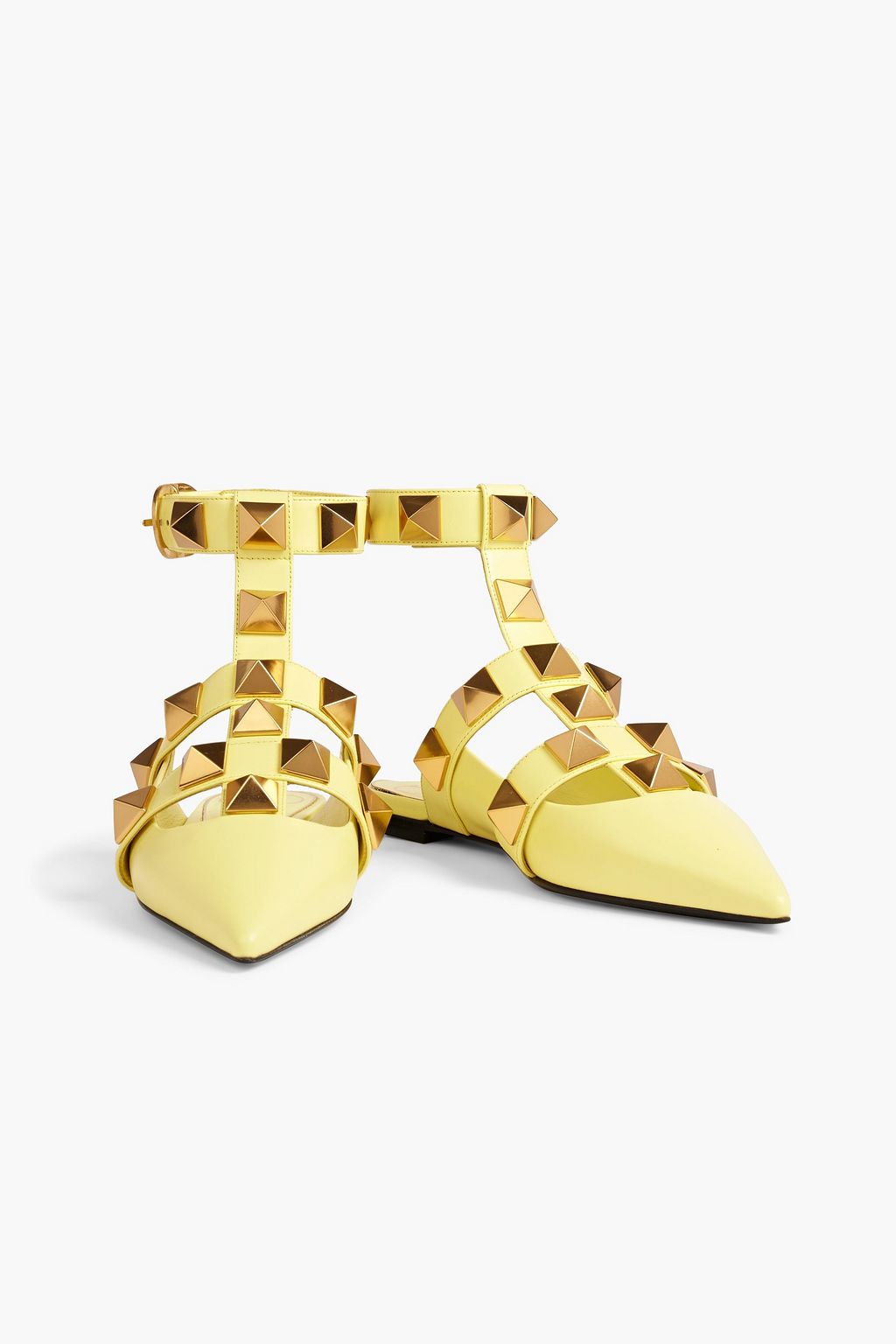 VALENTINO GARAVANI Roman Stud leather point-toe flats