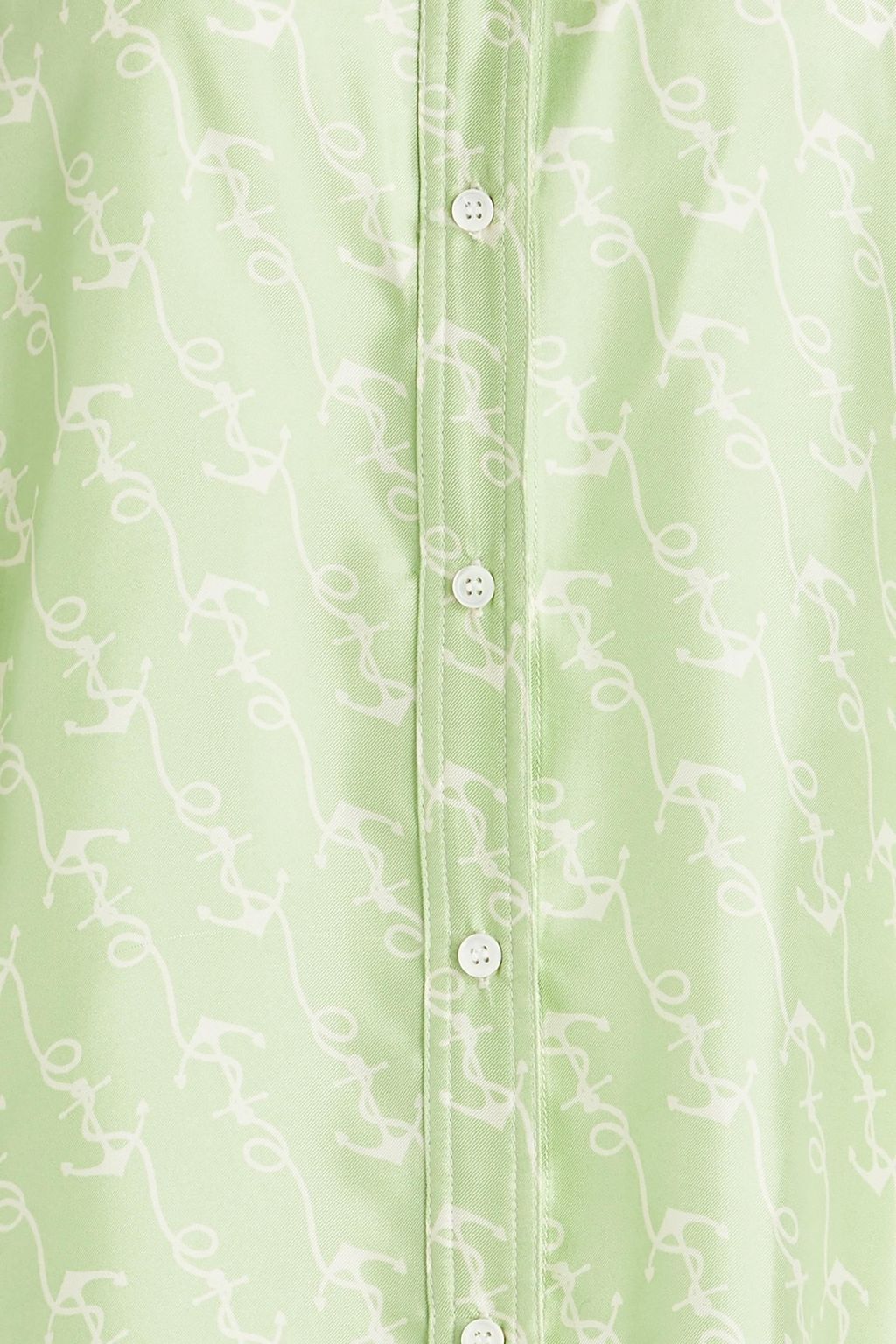 SANDRO Printed silk-twill shirt