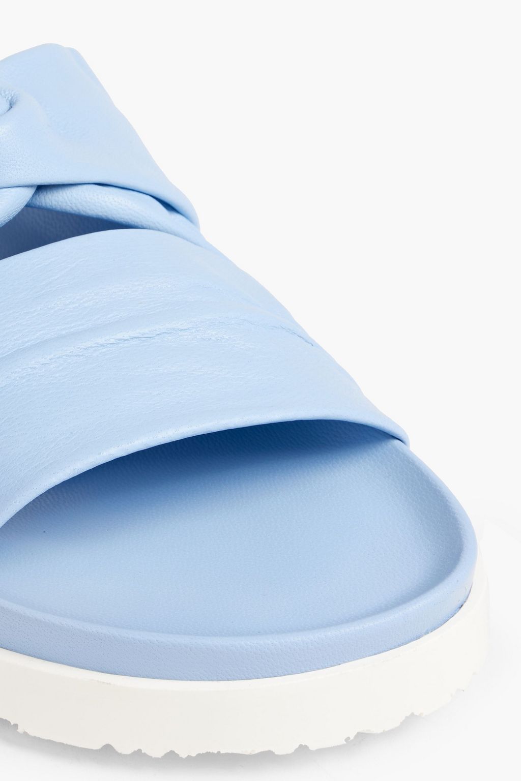 3.1 PHILLIP LIM 트위스트 디테일 가죽 슬라이드 샌들