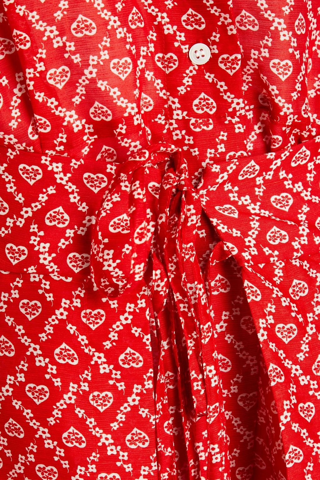 SANDRO Bedruckter Playsuit aus einer Leinen-Seidenmischung mit Flammgarneffekt