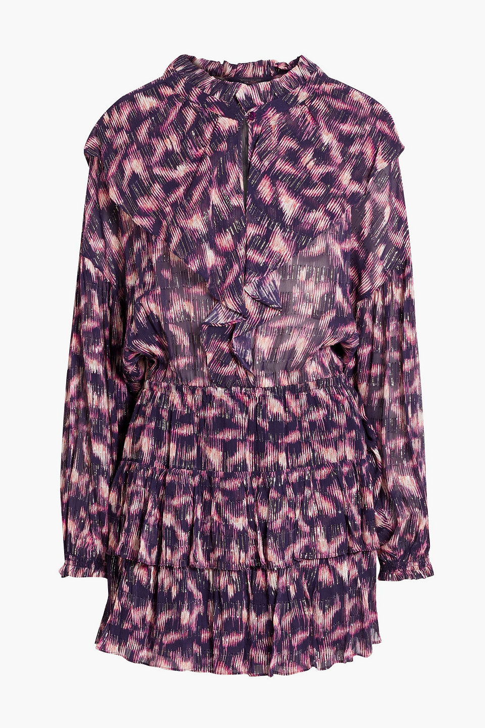 Tyga metallic fil coupé printed mini dress
