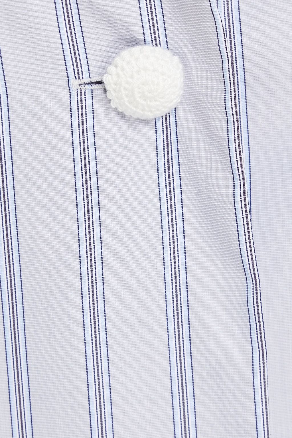 SANDRO Striped cotton-poplin shirt