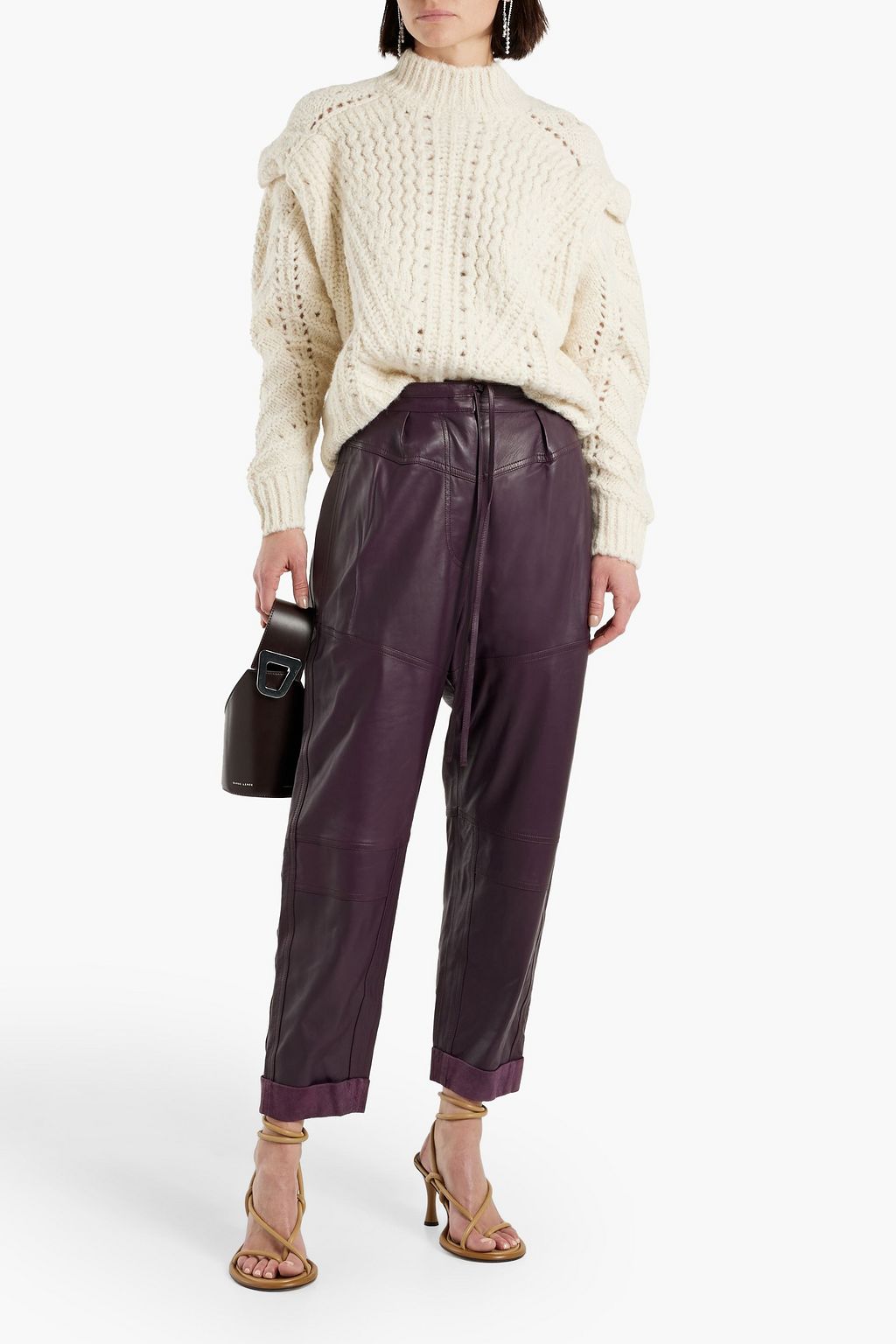 IRO Hosho leather tapered pants