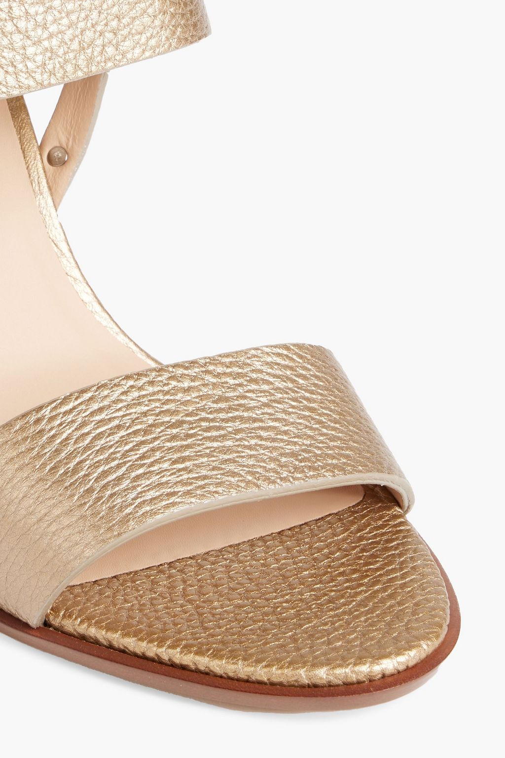 VALENTINO GARAVANI Studded pebbled-leather sandals