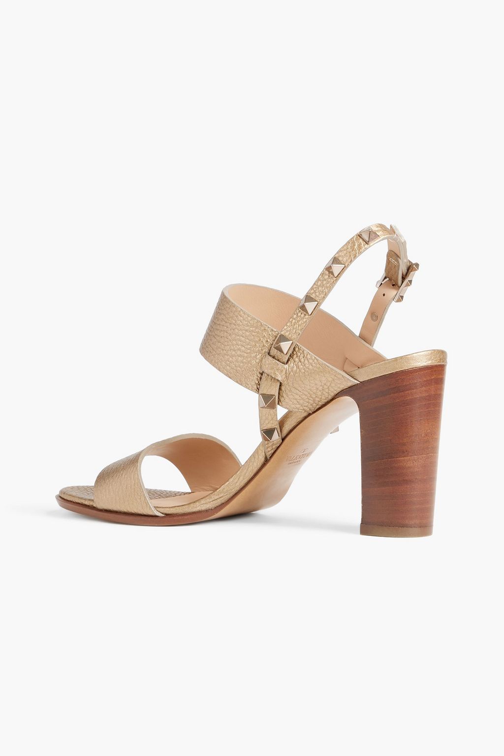 VALENTINO GARAVANI Studded pebbled-leather sandals
