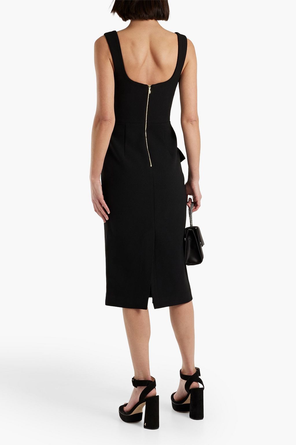 REBECCA VALLANCE Galerie bow-embellished crepe dress