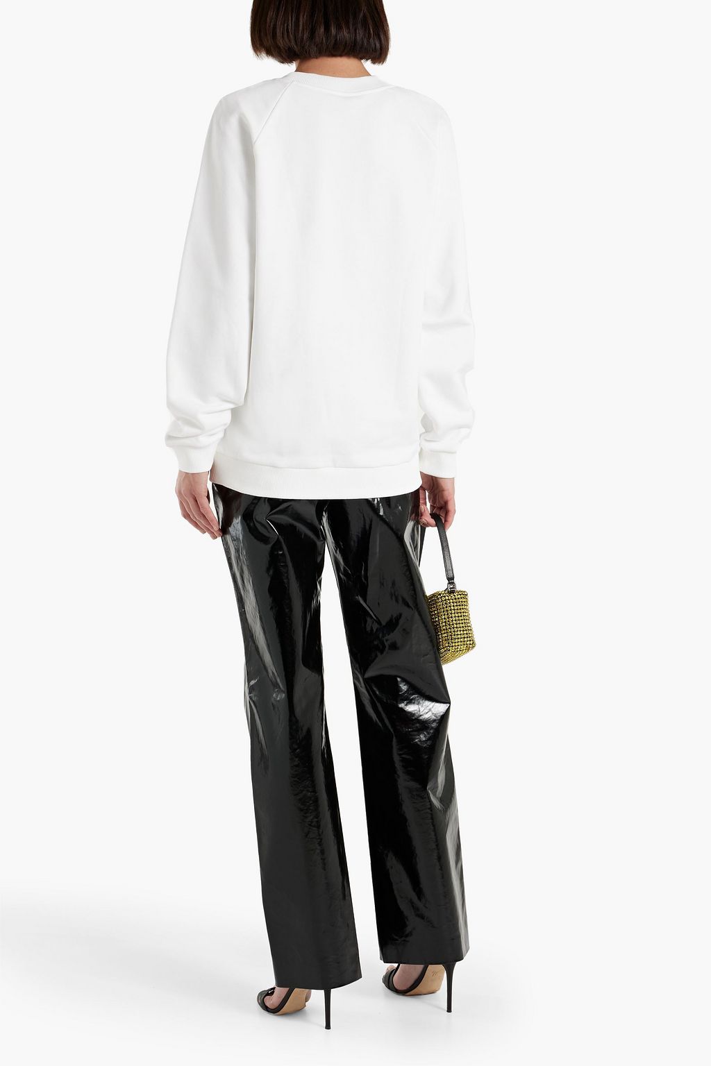 BALMAIN Printed French cotton-terry sweatshirt