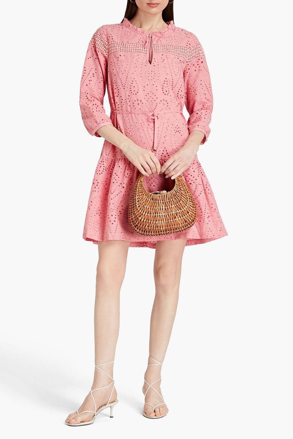 HEIDI KLEIN Cherry Blossom broderie anglaise cotton mini dress