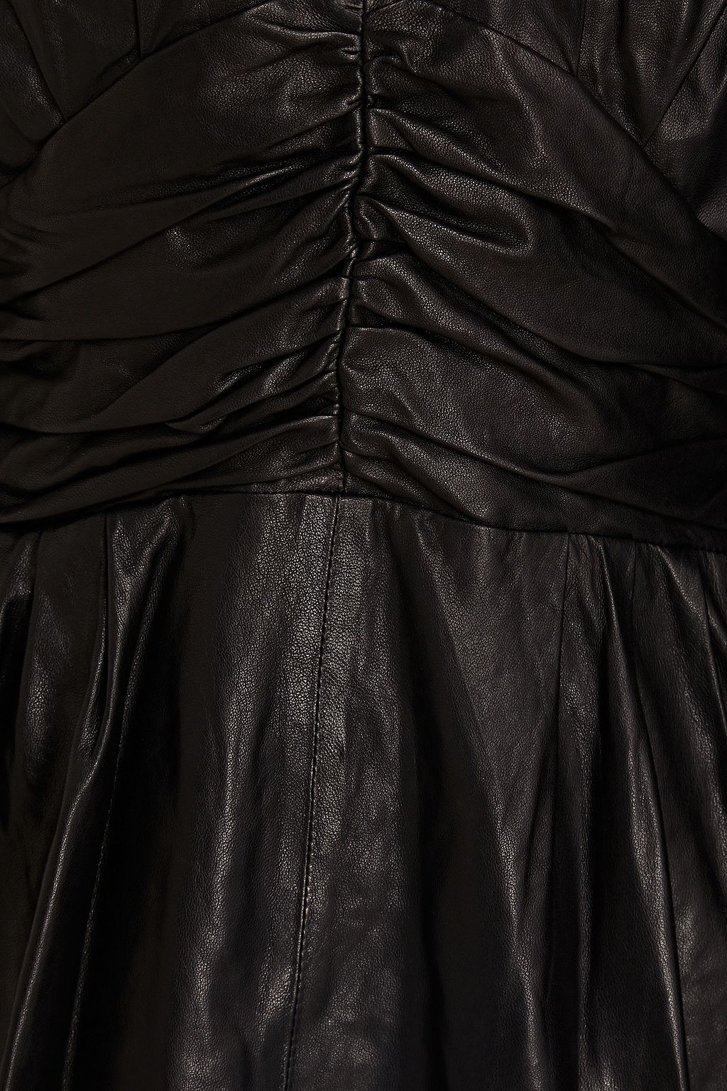 IRO Amboar ruched leather mini dress