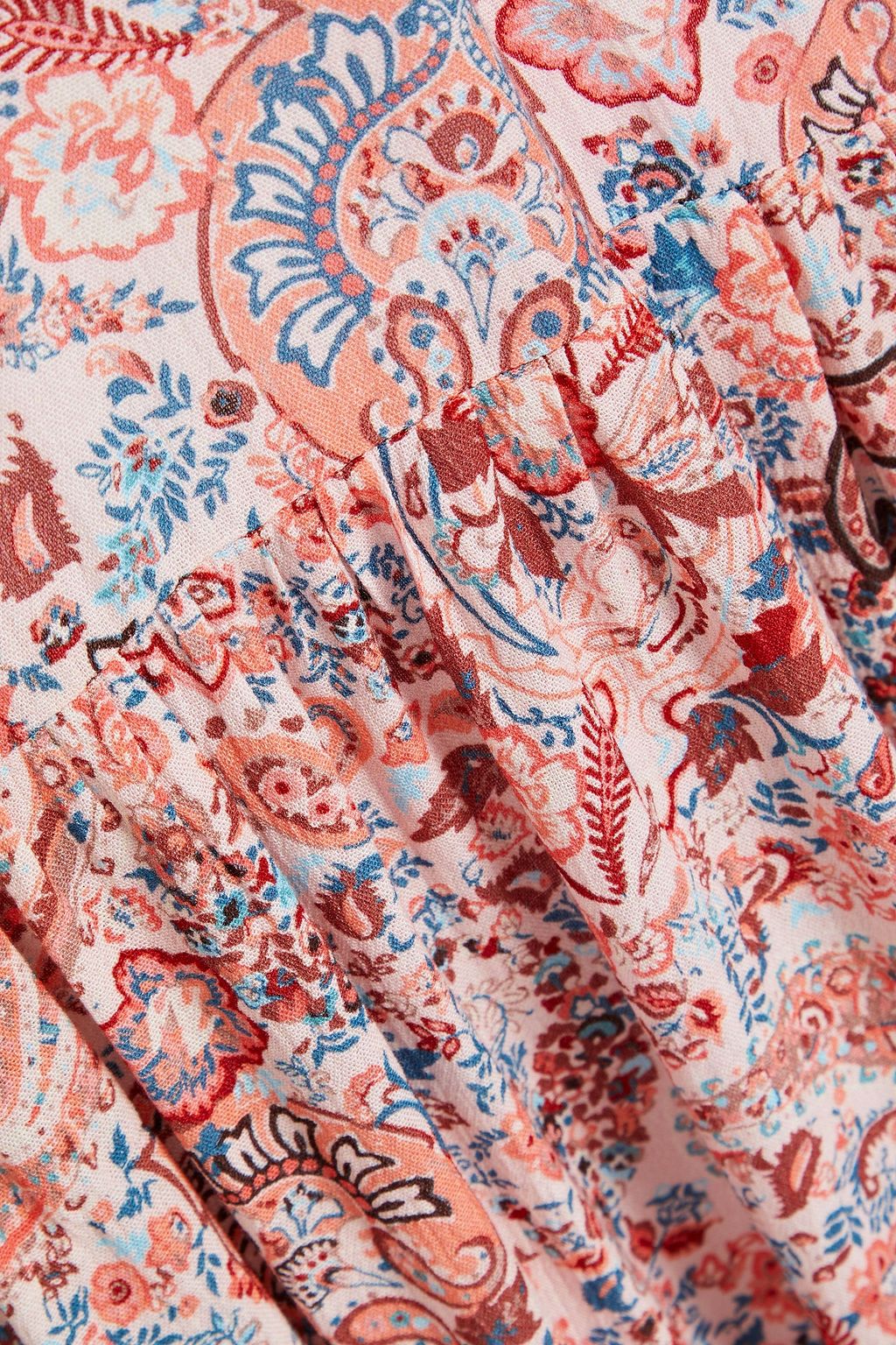 HEIDI KLEIN Ruffle-trimmed paisley-print woven midi dress