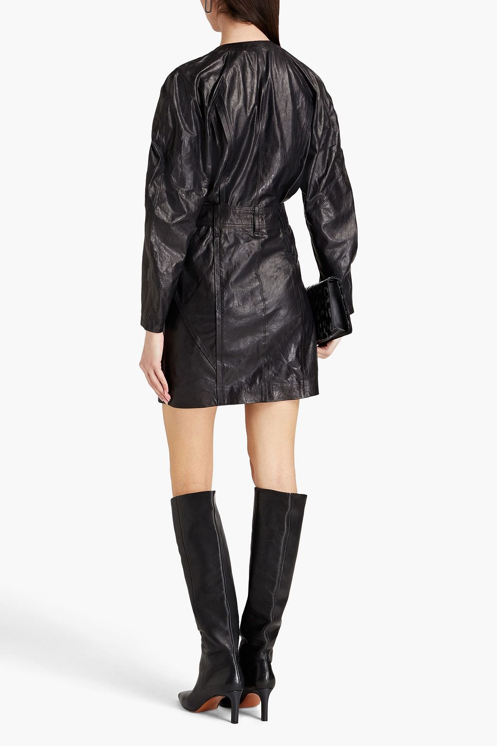 IRO Kala crinkled-leather mini dress