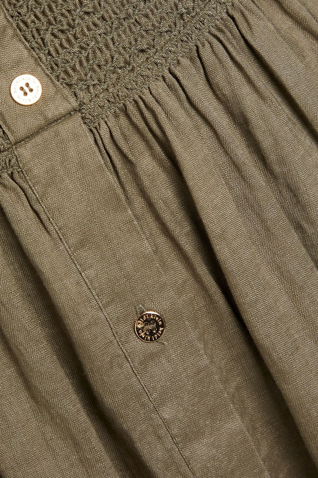 HEIDI KLEIN Smocked linen midi skirt