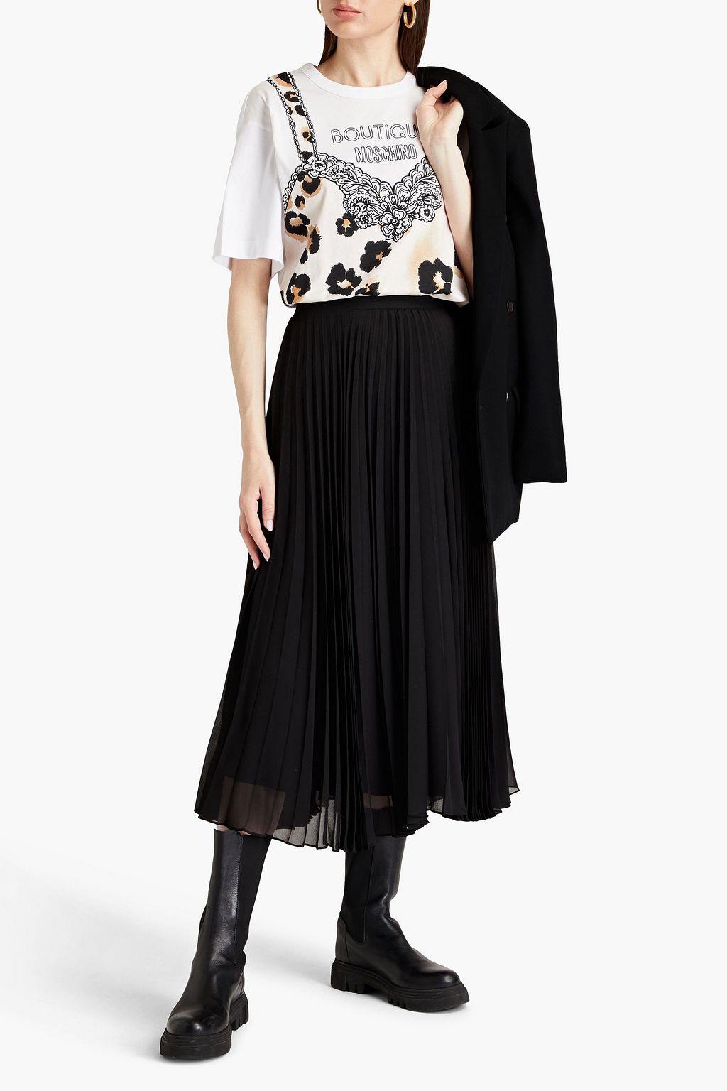 BOUTIQUE MOSCHINO Printed cotton-jersey T-shirt