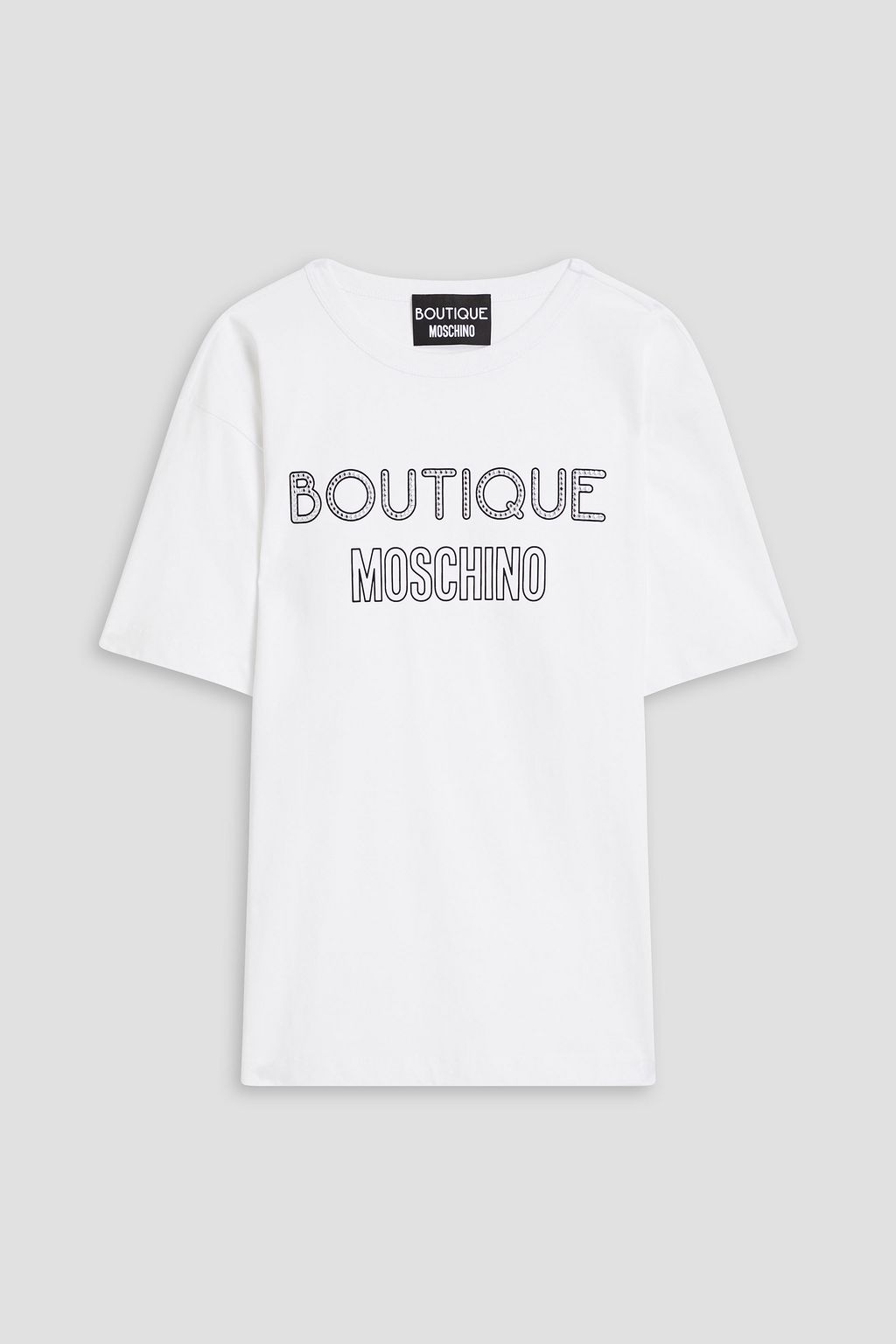 コットンジャージー Tシャツ スタッズ付き プリント入り | THE OUTNET