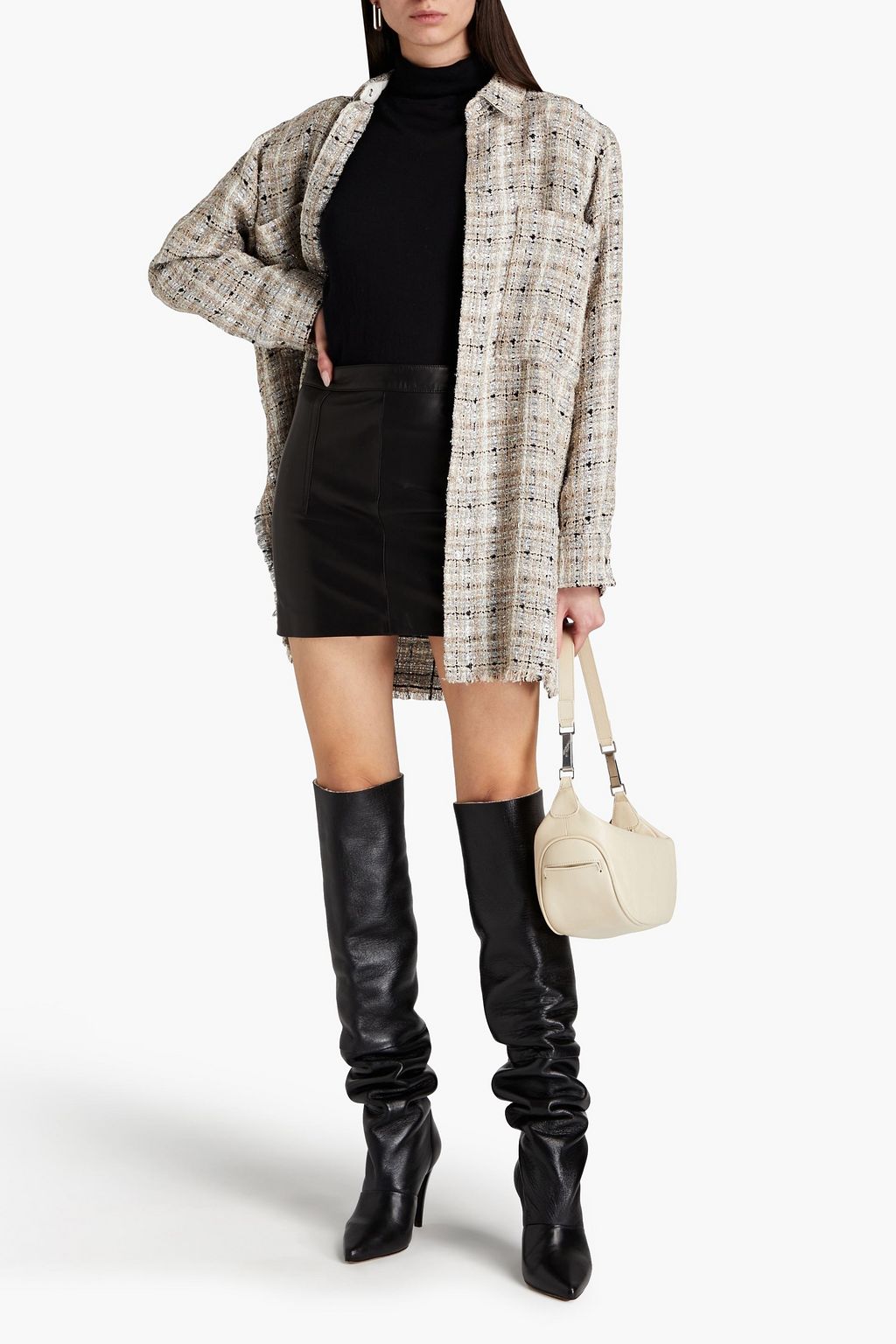IRO Metallic tweed shirt