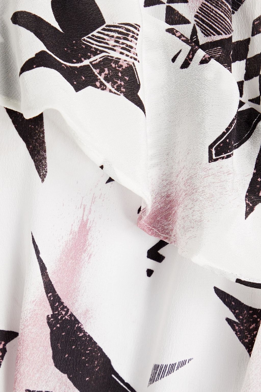 IRO Ruffled printed silk crepe de chine midi dress
