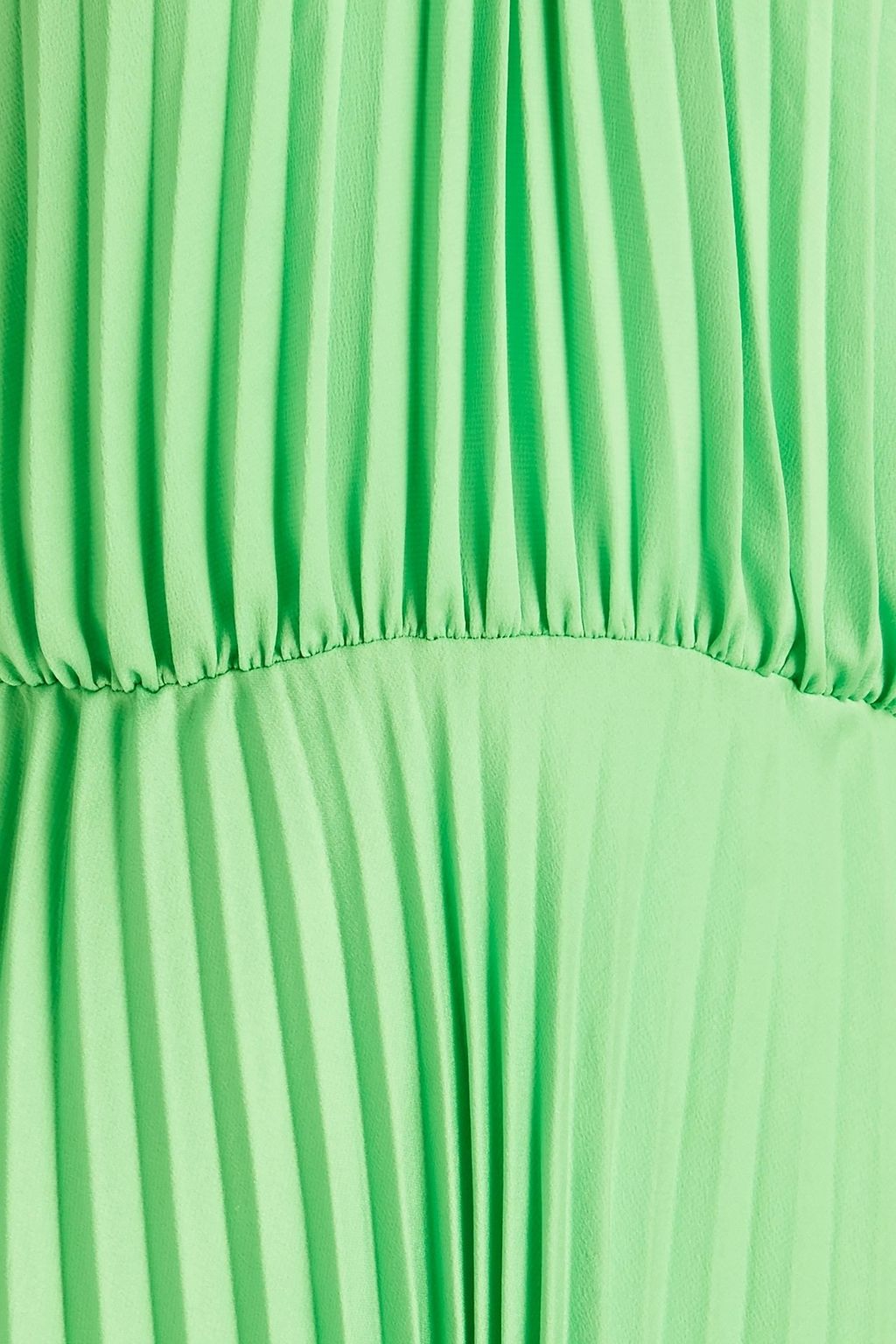 SANDRO Pleated satin midi dress