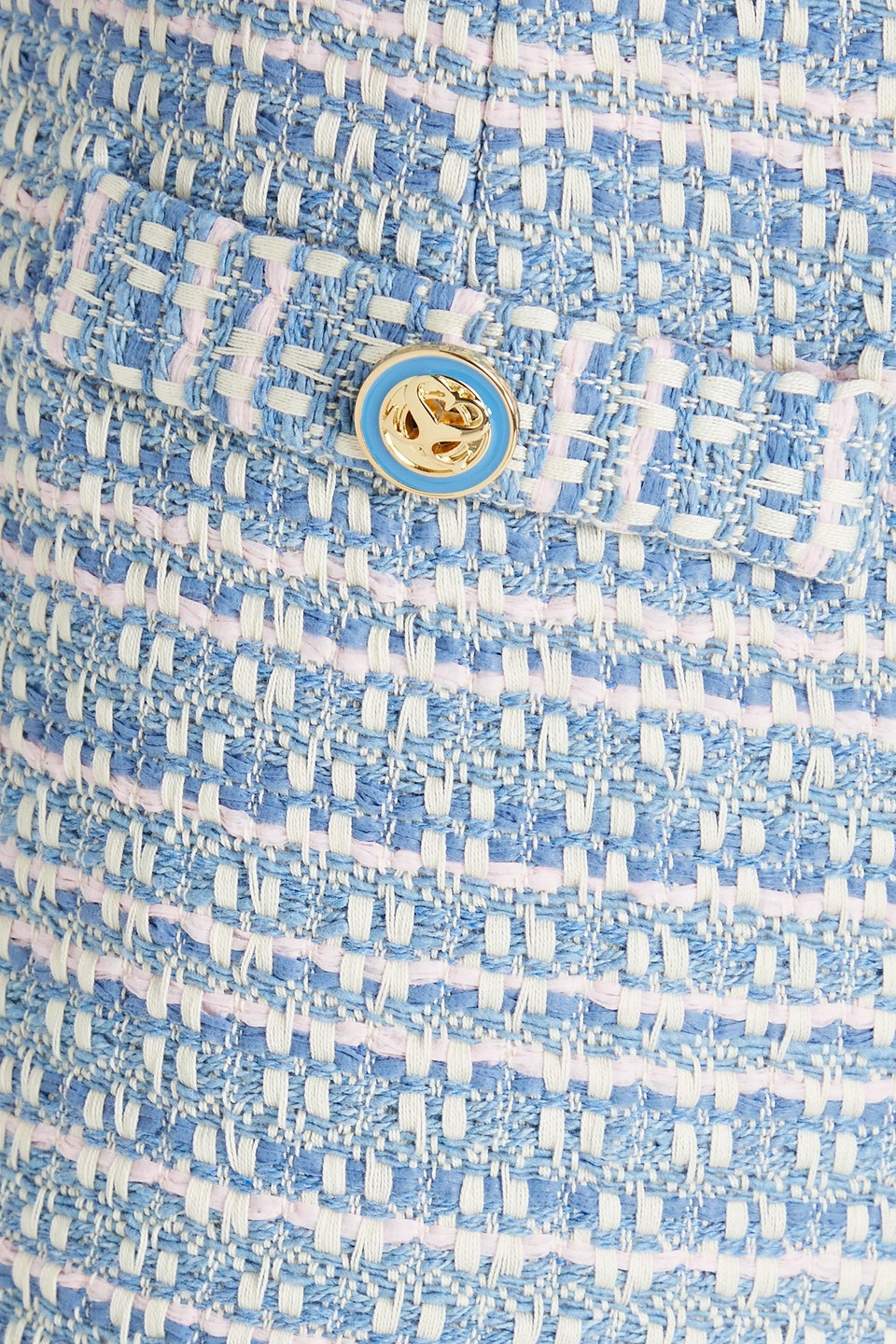 Sandro Cyril Cotton-blend Tweed Shorts In Light Blue