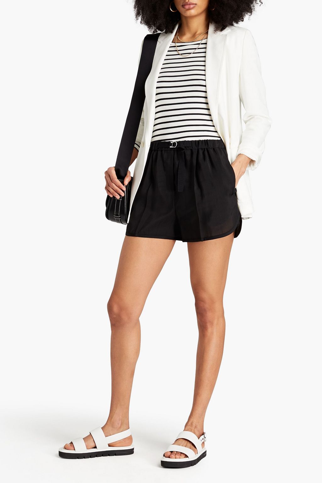 Printed Rayon Crepe Shorts