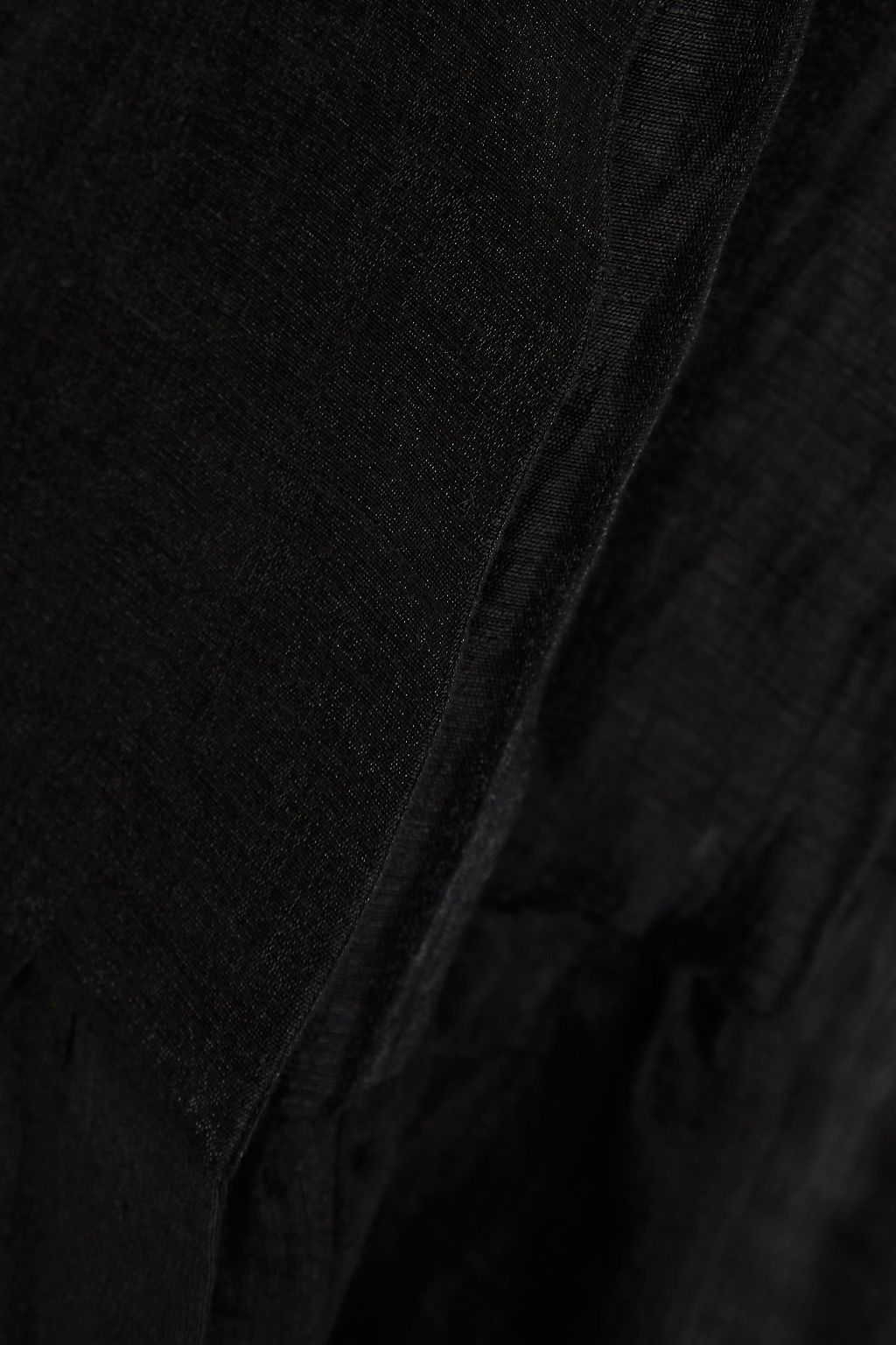 SANDRO Eleah gathered linen-blend midi wrap skirt