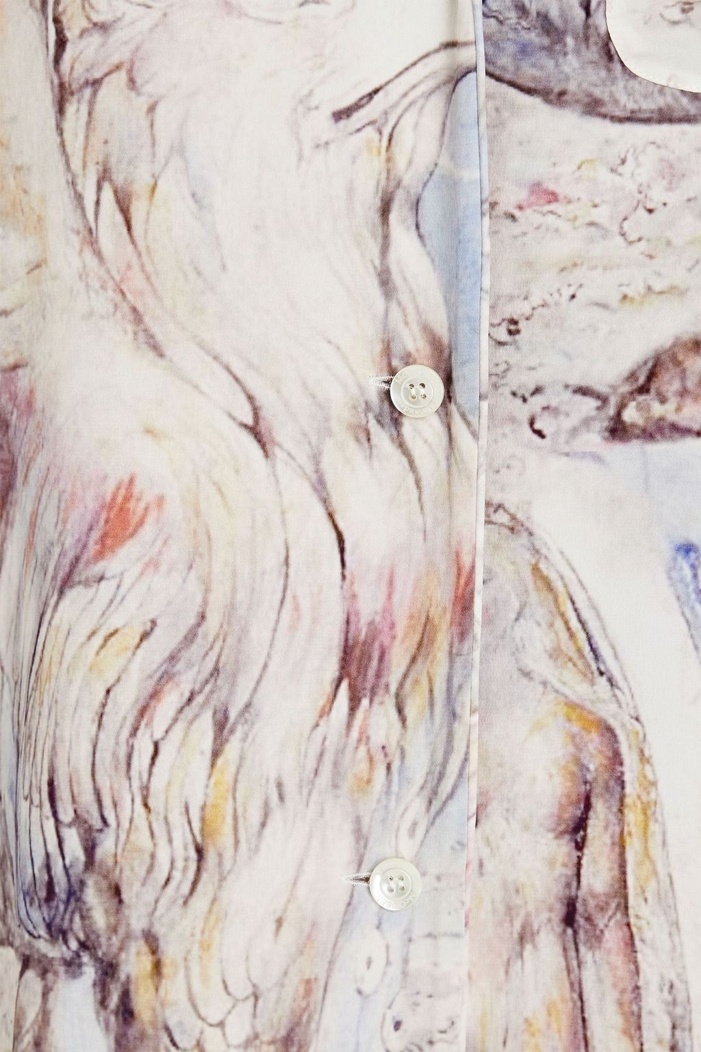 MCQUEEN Printed silk crepe de chine shirt