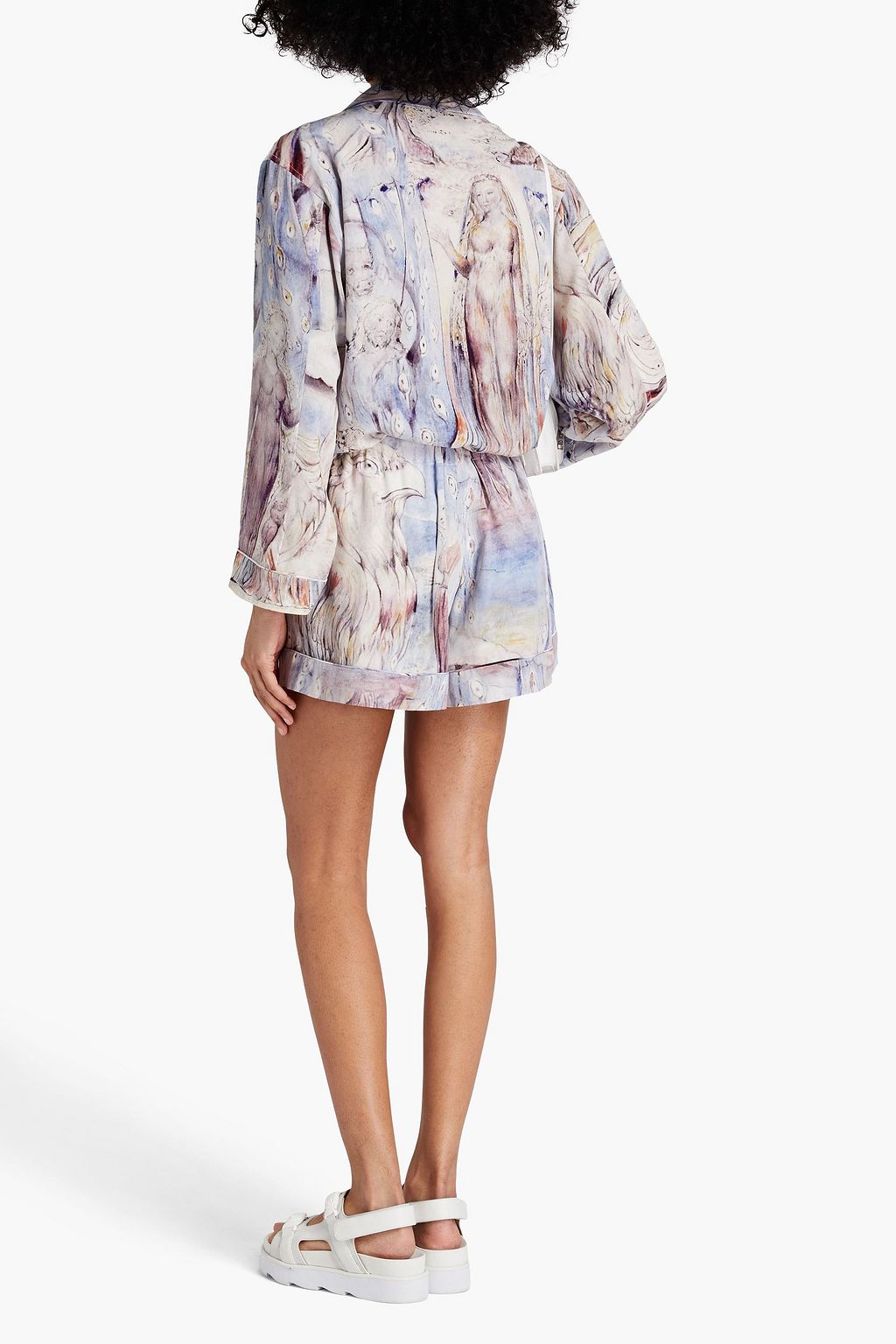 MCQUEEN Printed silk crepe de chine shirt