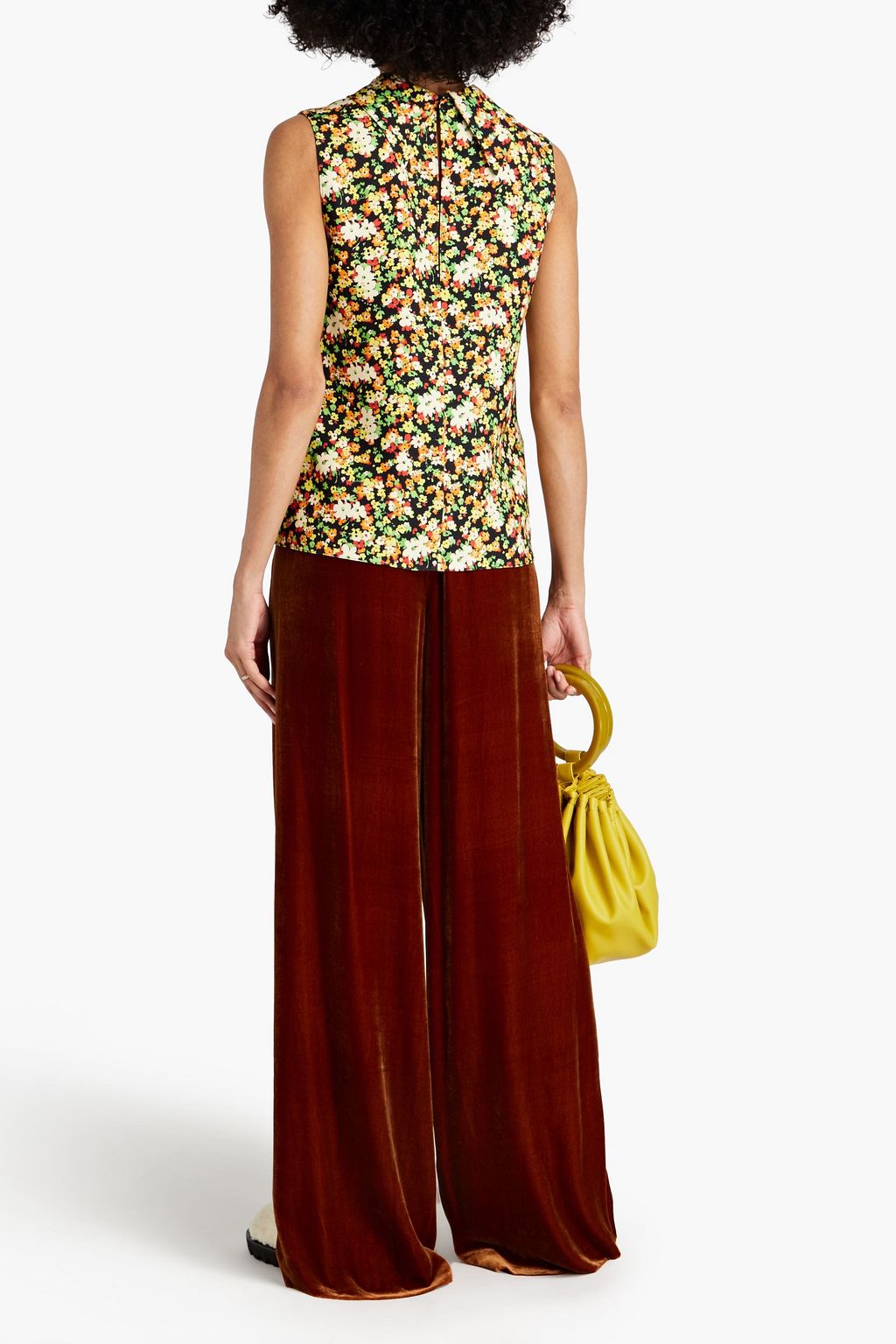MARNI Floral-print crepe top