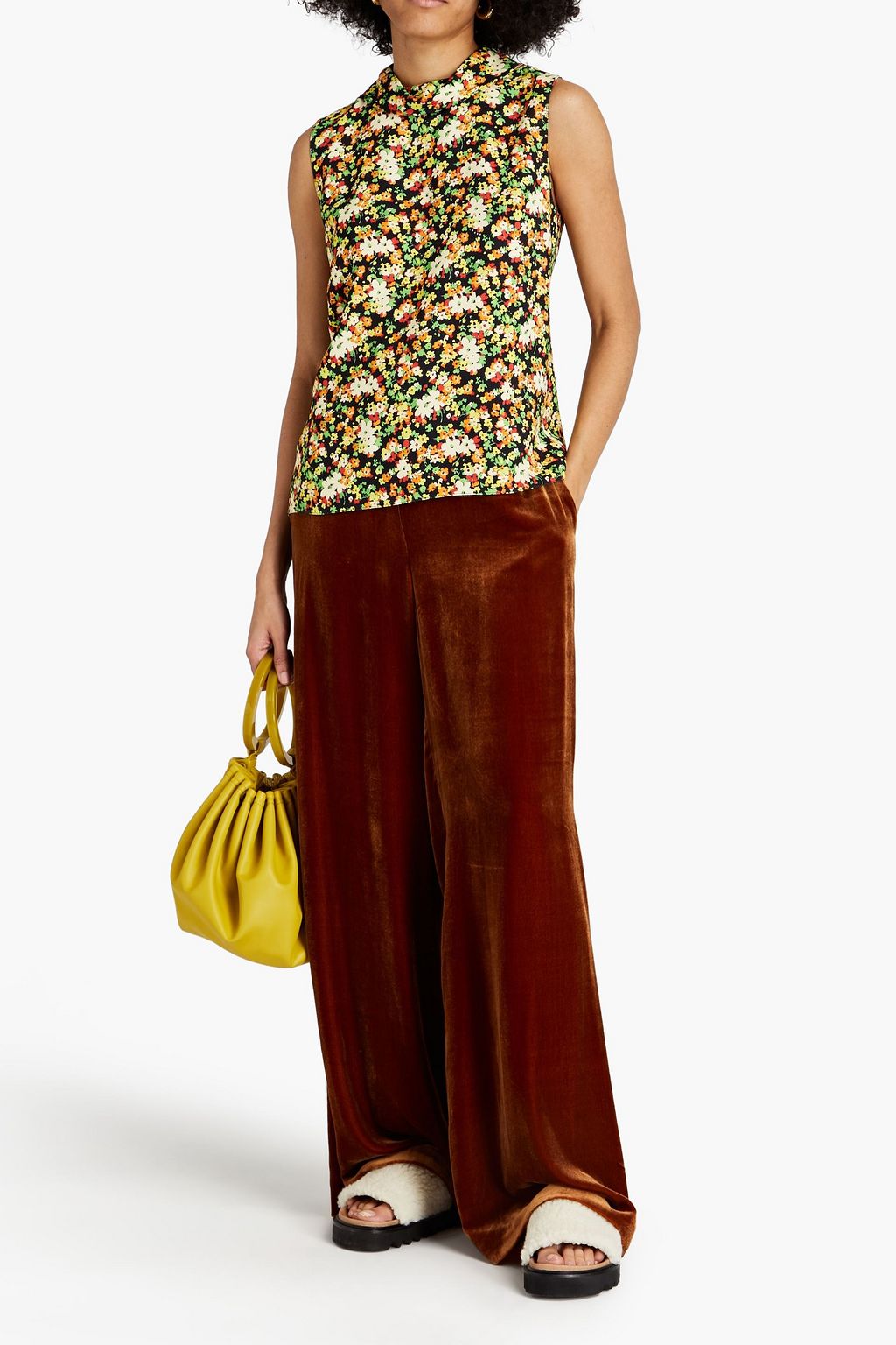 MARNI Floral-print crepe top