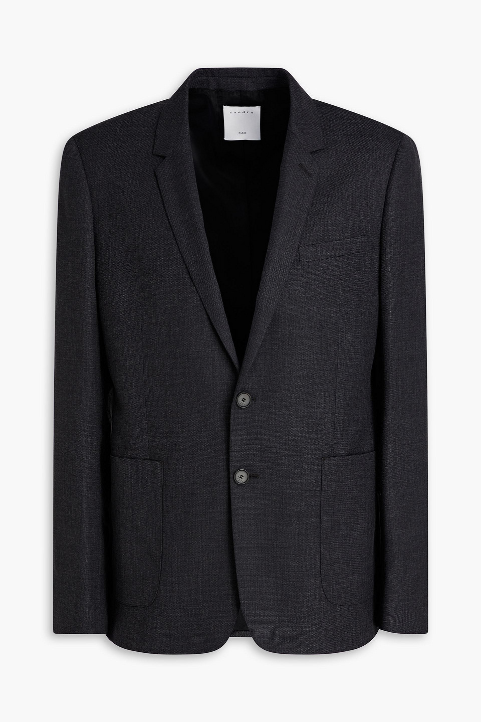 Sandro Legacy Gray Slim Fit Suit Jacket In Black